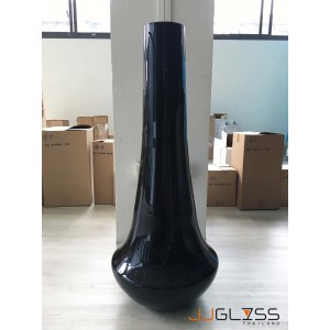 BLACK-CC244 - Black Handmade Colour Vase